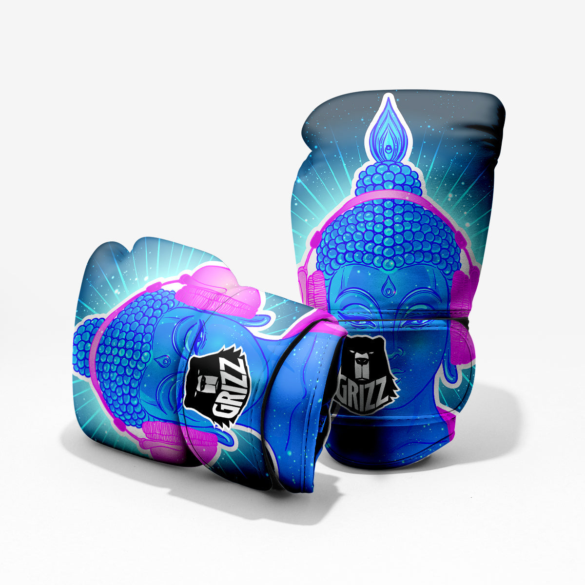 Buddha Psychedelic Print Pro Boxing Glove