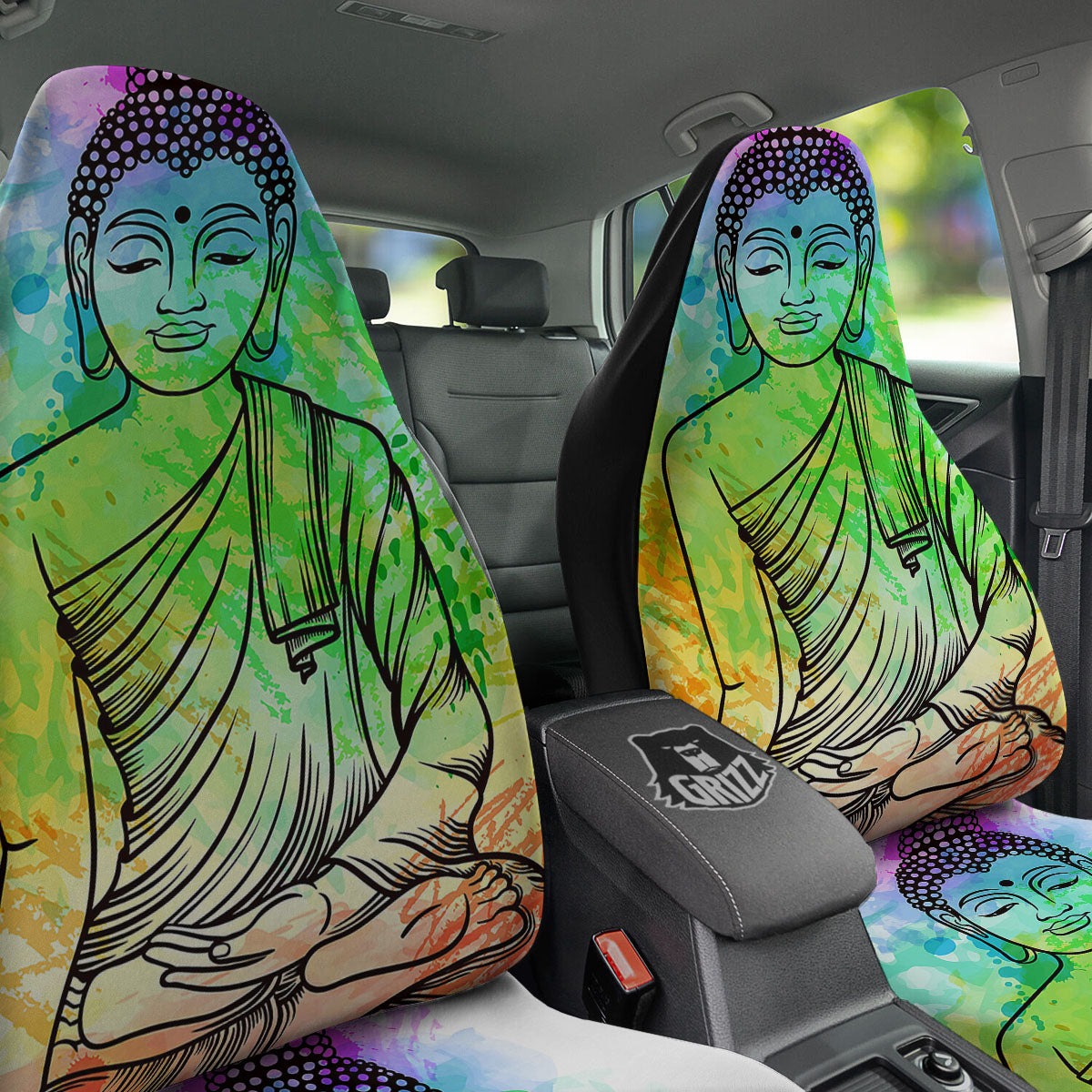 Buddha Reggae Print Car Seat Covers-grizzshop
