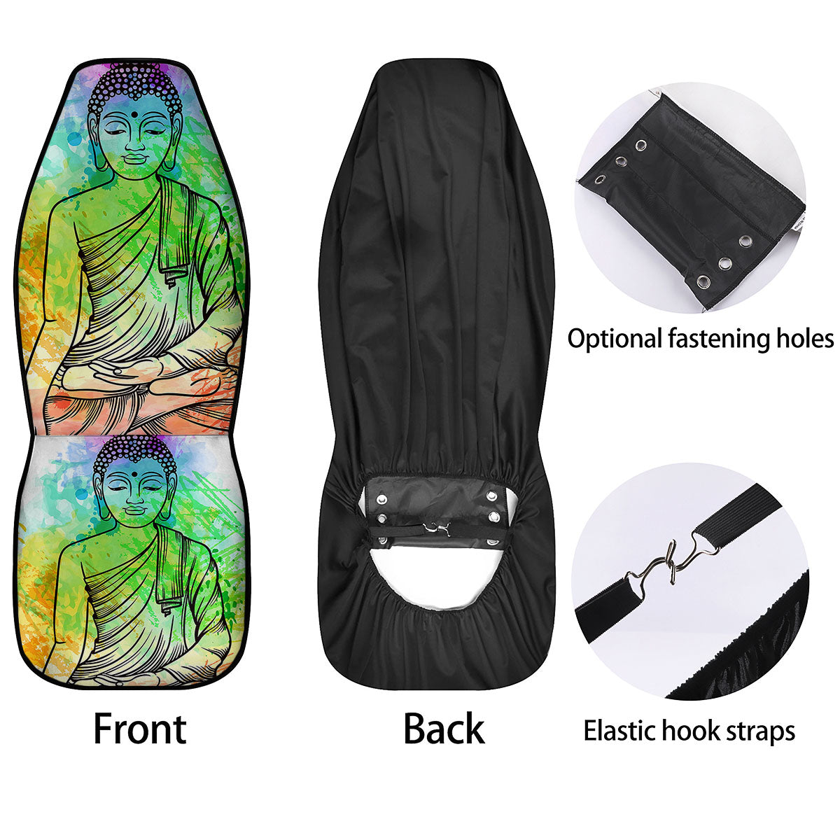 Buddha Reggae Print Car Seat Covers-grizzshop