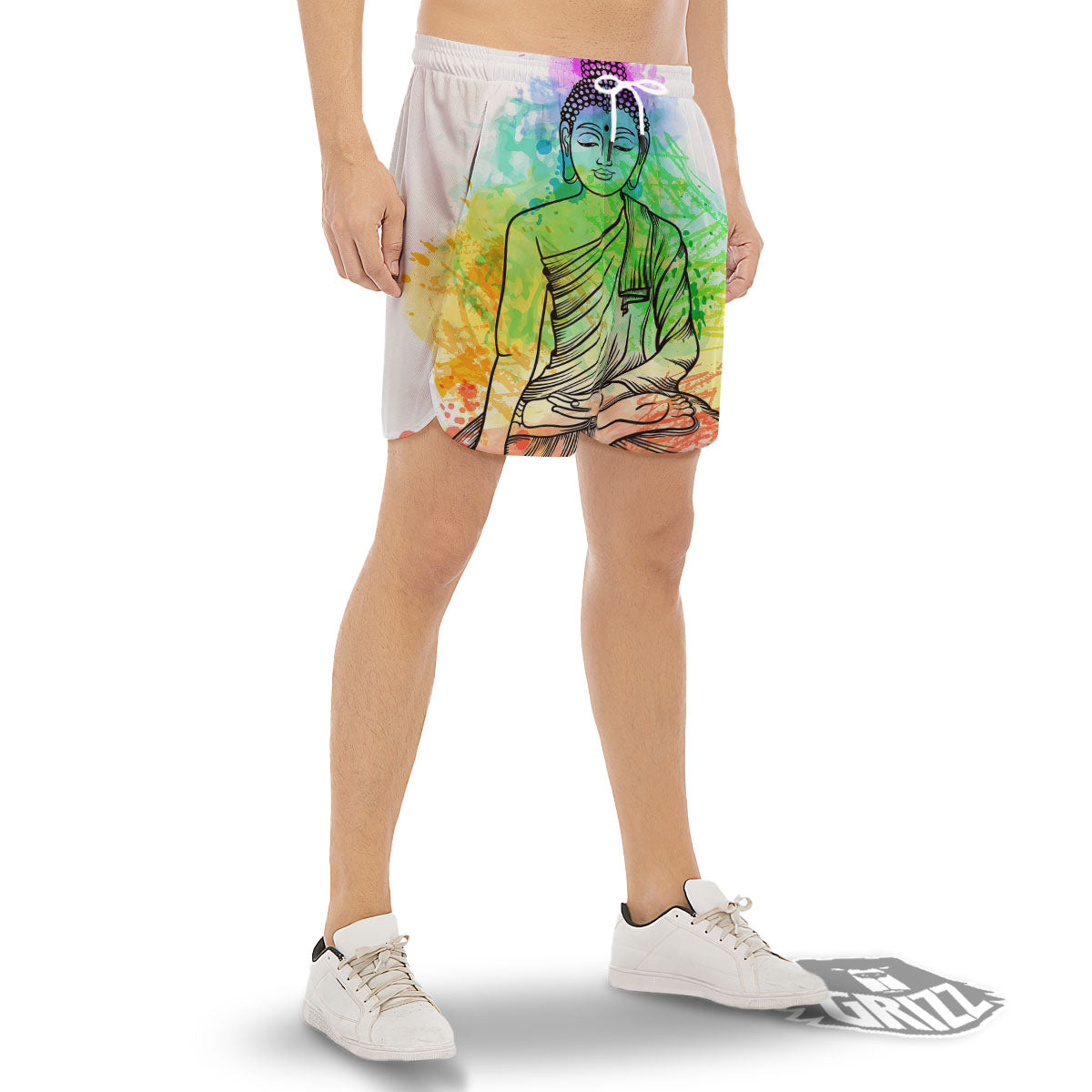Buddha Reggae Print Men's Gym Shorts-grizzshop