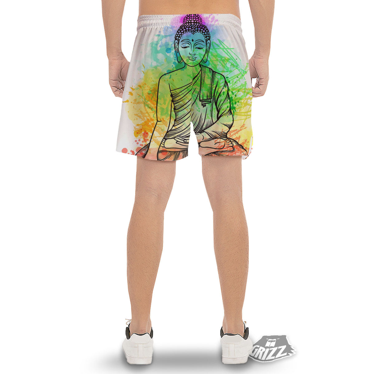 Buddha Reggae Print Men's Gym Shorts-grizzshop