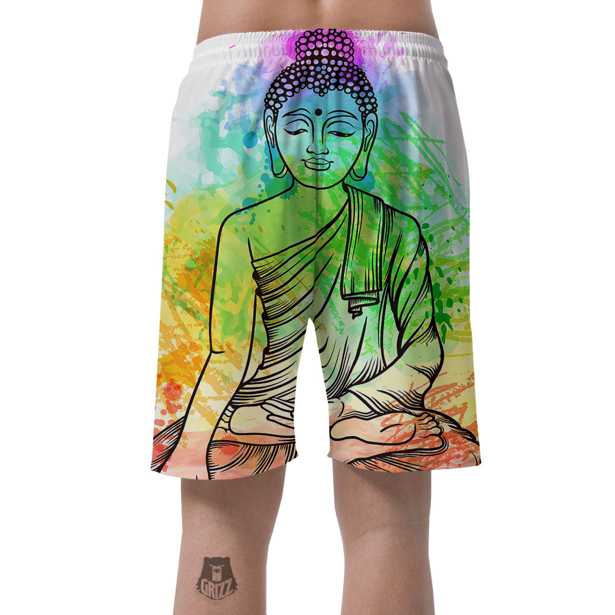 Buddha Reggae Print Men's Shorts-grizzshop