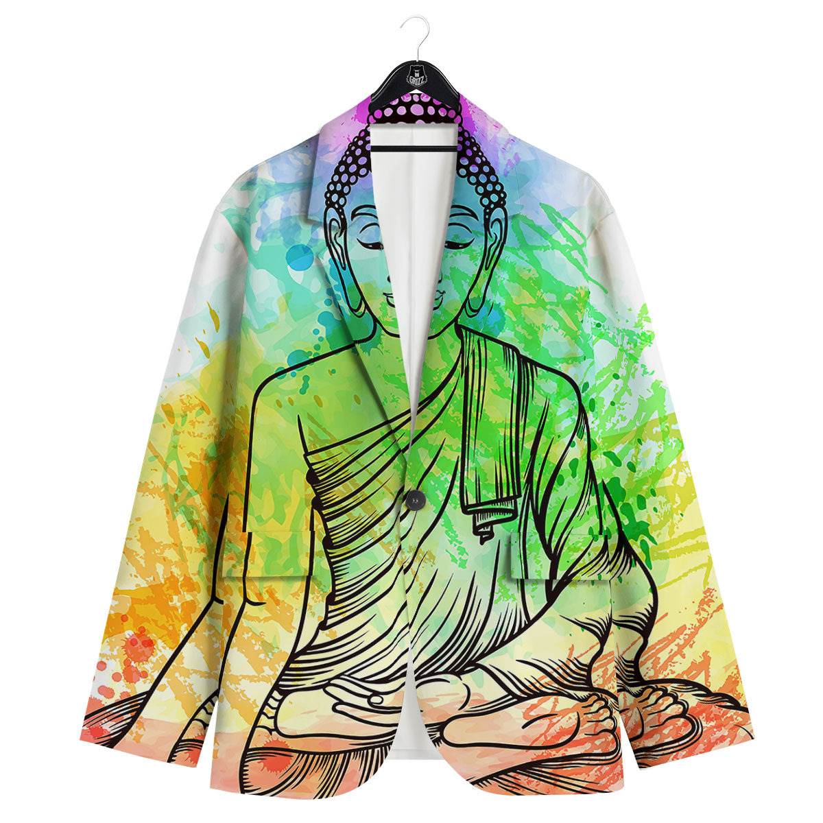 Buddha Reggae Print Men's Sport Coat-grizzshop
