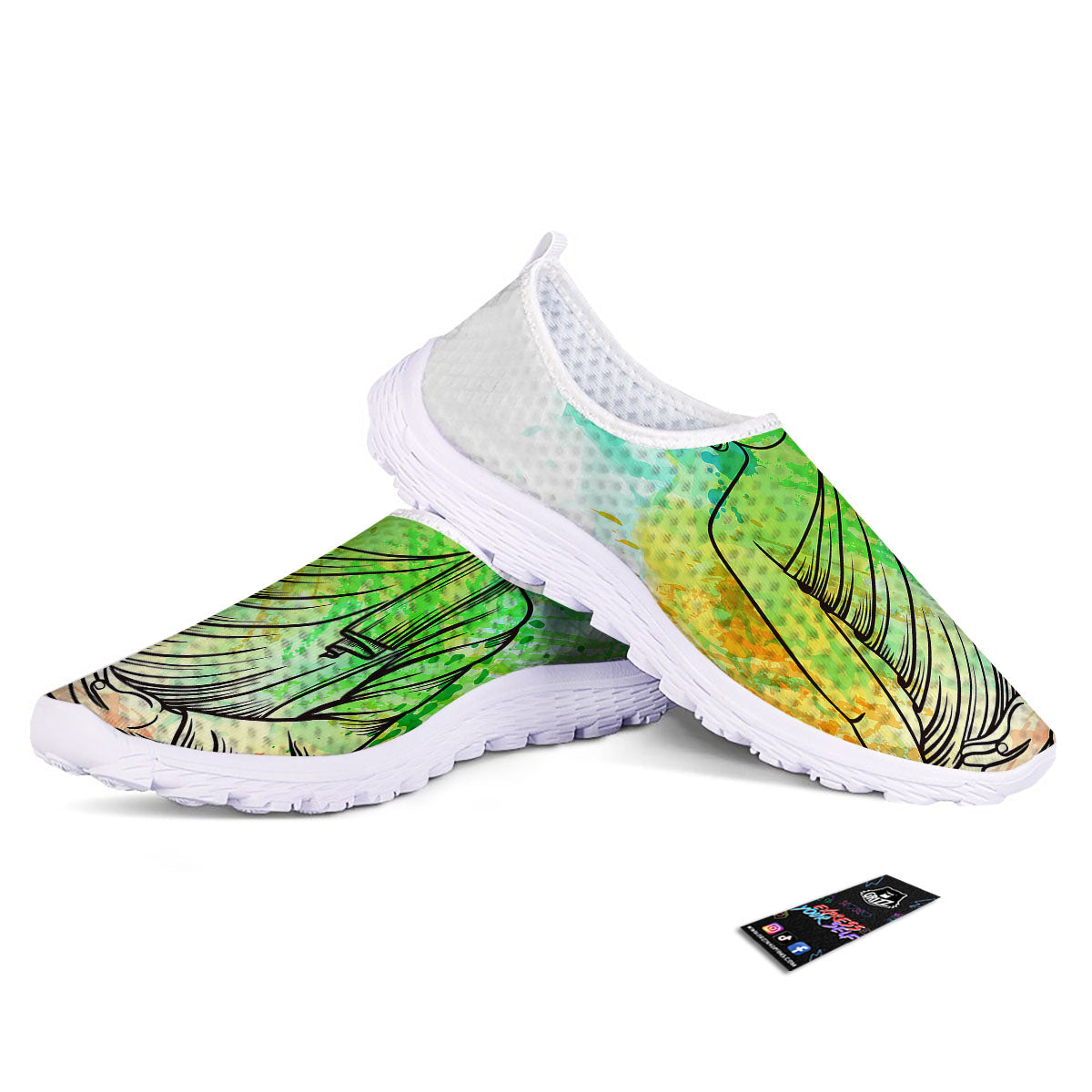Buddha Reggae Print Nurse Shoes-grizzshop