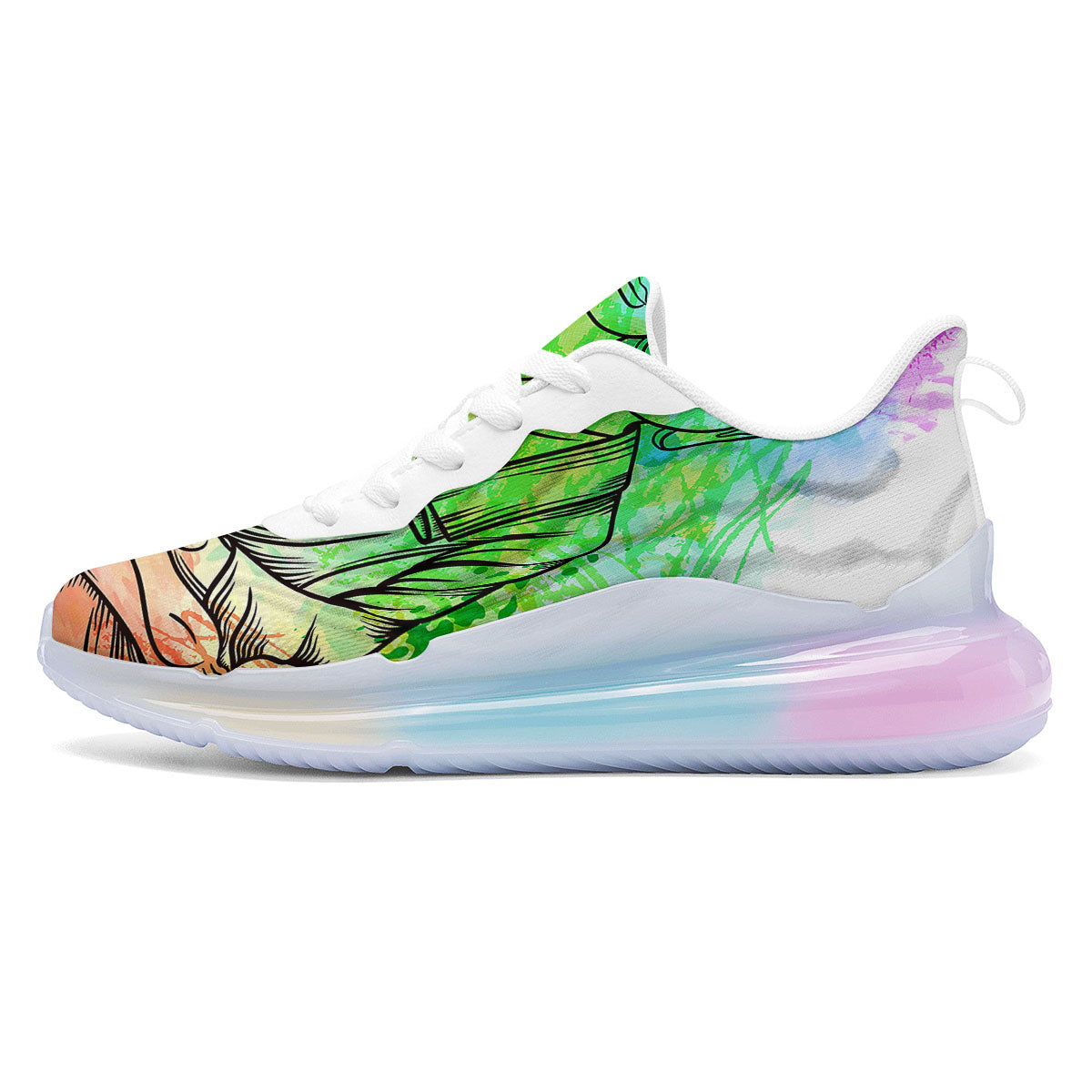 Buddha Reggae Print Running Sneakers-grizzshop