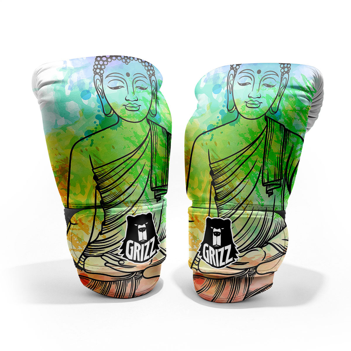 Buddha Reggae Print Sparring Gloves-grizzshop