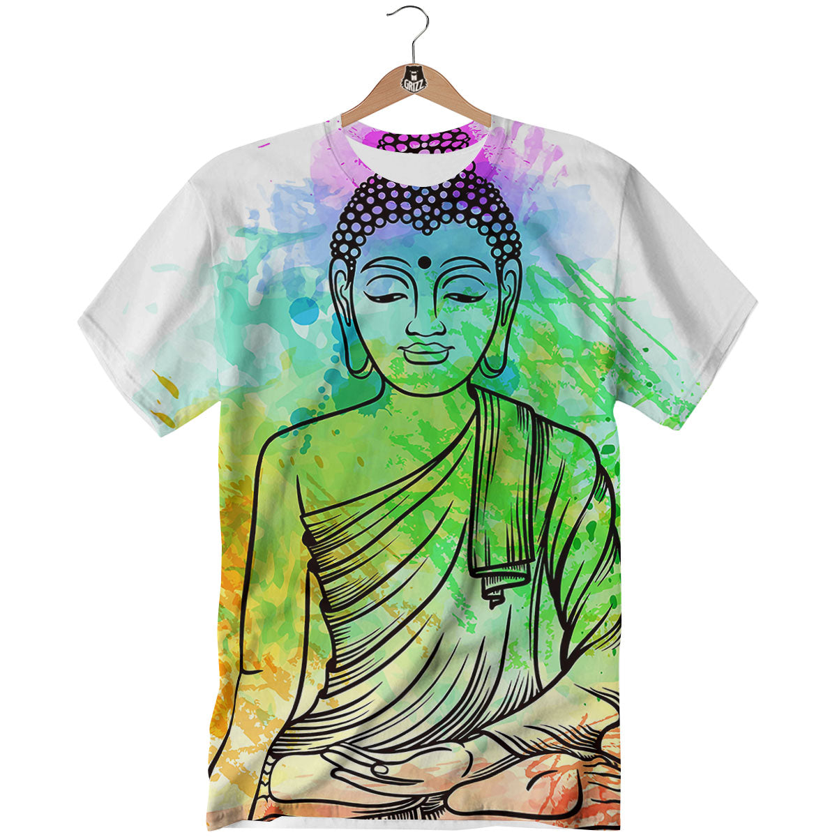 Buddha Reggae Print T-Shirt-grizzshop