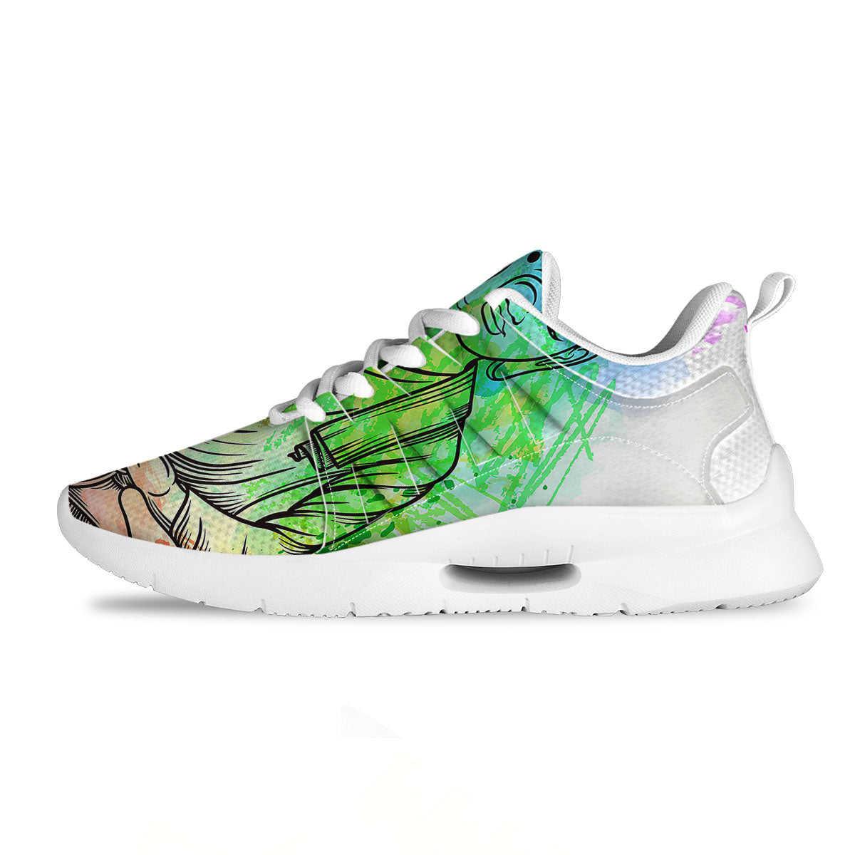Buddha Reggae Print Tennis Shoes-grizzshop