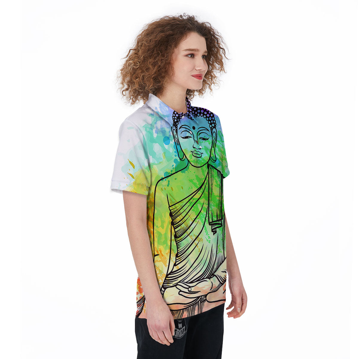 Buddha Reggae Print Women's Golf Shirts-grizzshop