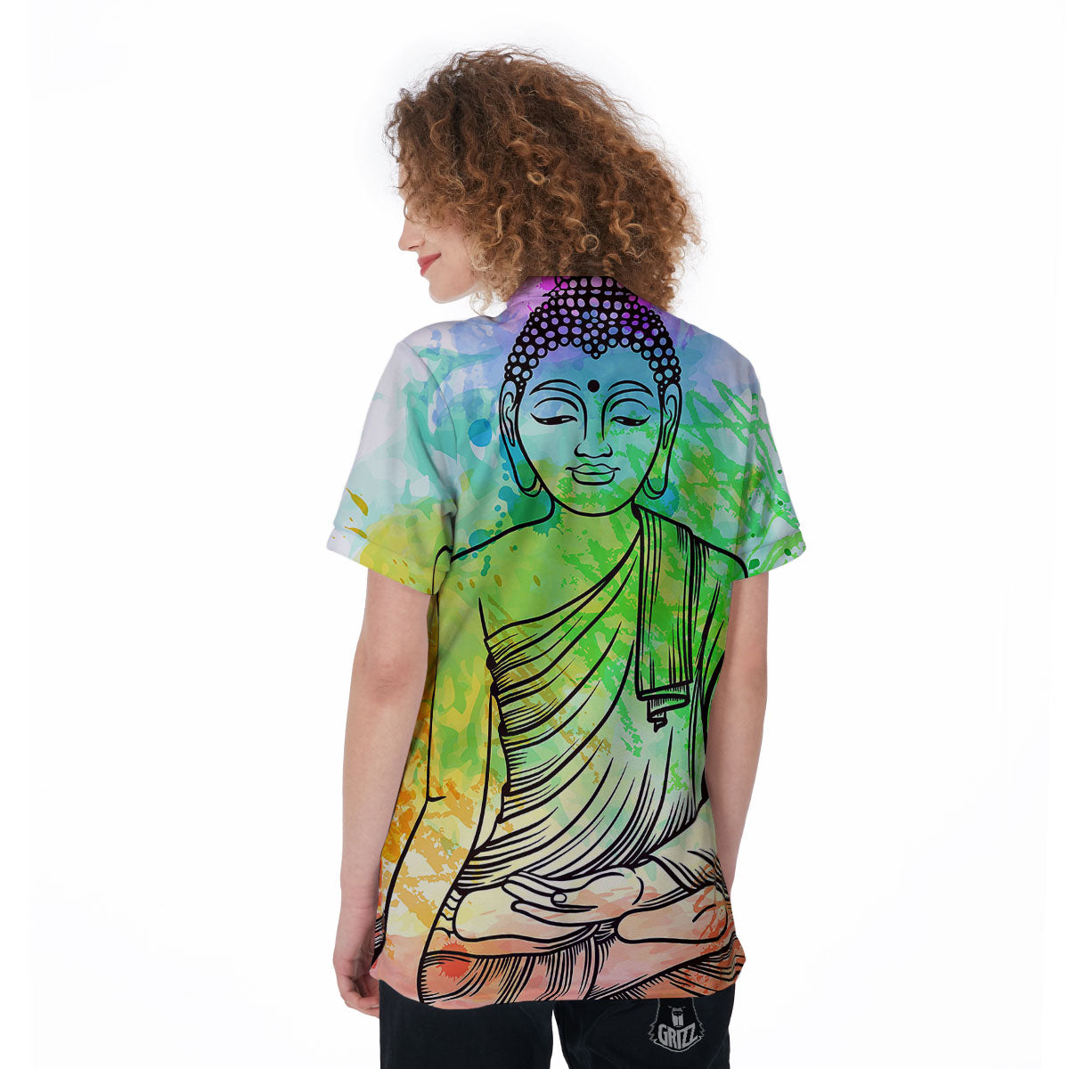Buddha Reggae Print Women's Golf Shirts-grizzshop