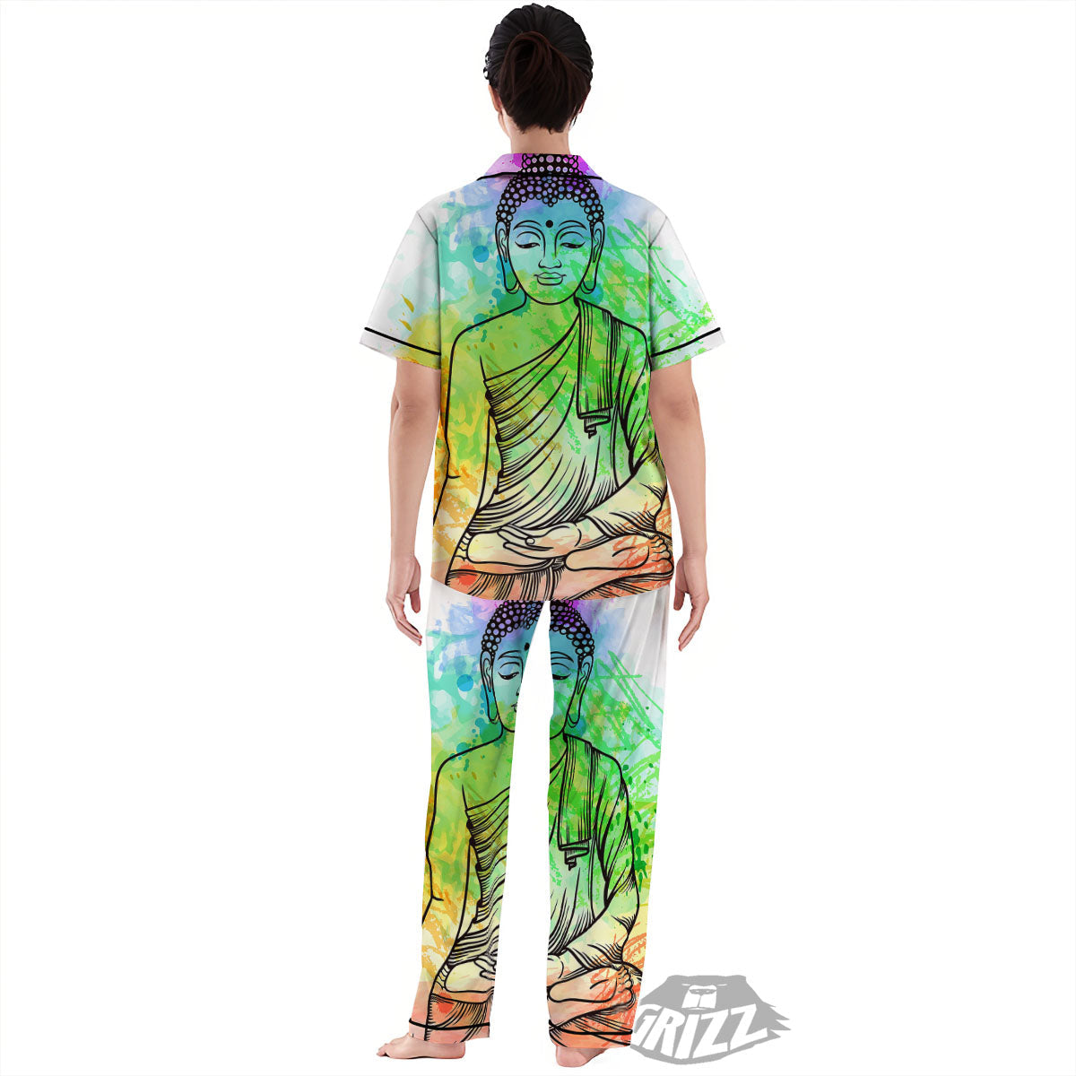 Buddha Reggae Print Women's Pajamas Set-grizzshop