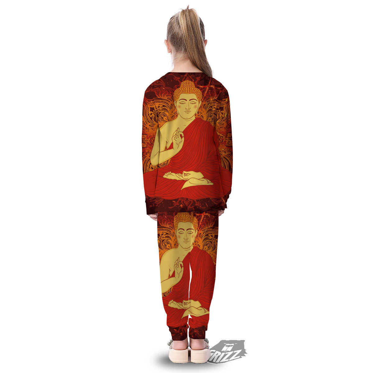 Buddha Statue Vintage Print Kid's Pajamas-grizzshop