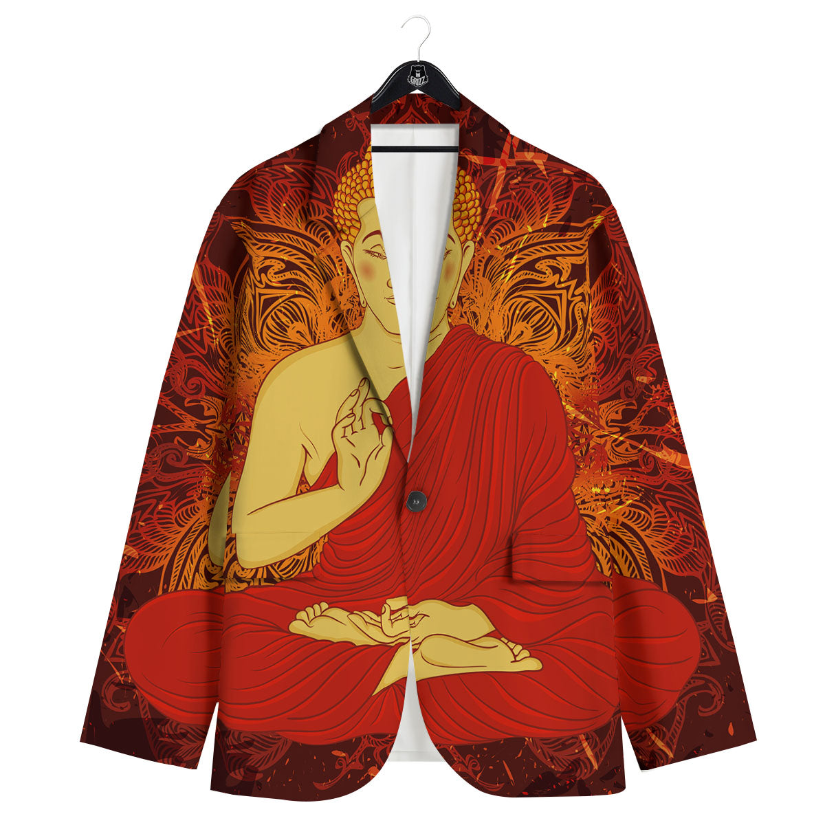 Buddha Statue Vintage Print Men's Sport Coat-grizzshop