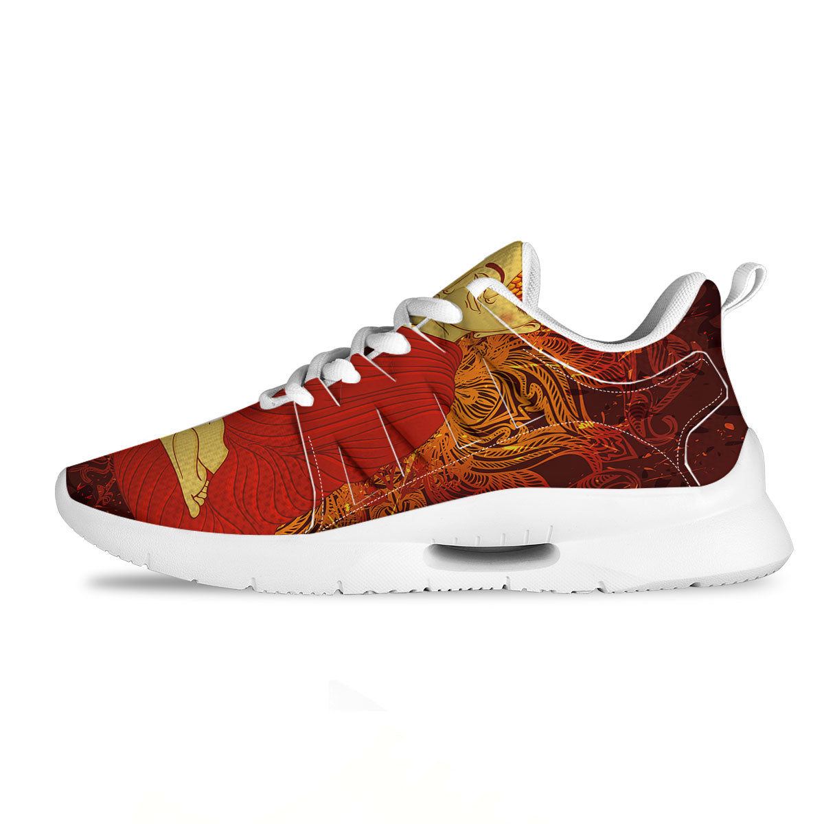 Buddha Statue Vintage Print Tennis Shoes-grizzshop