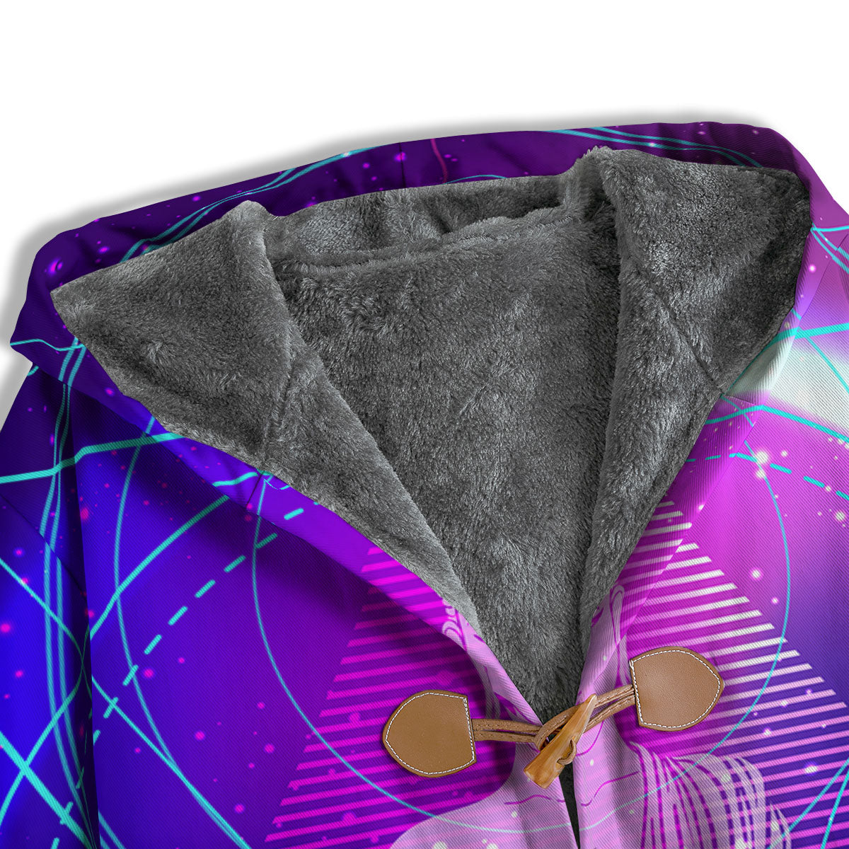 Buddha Teal And Purple Print Men's Windbreaker Jacket-grizzshop