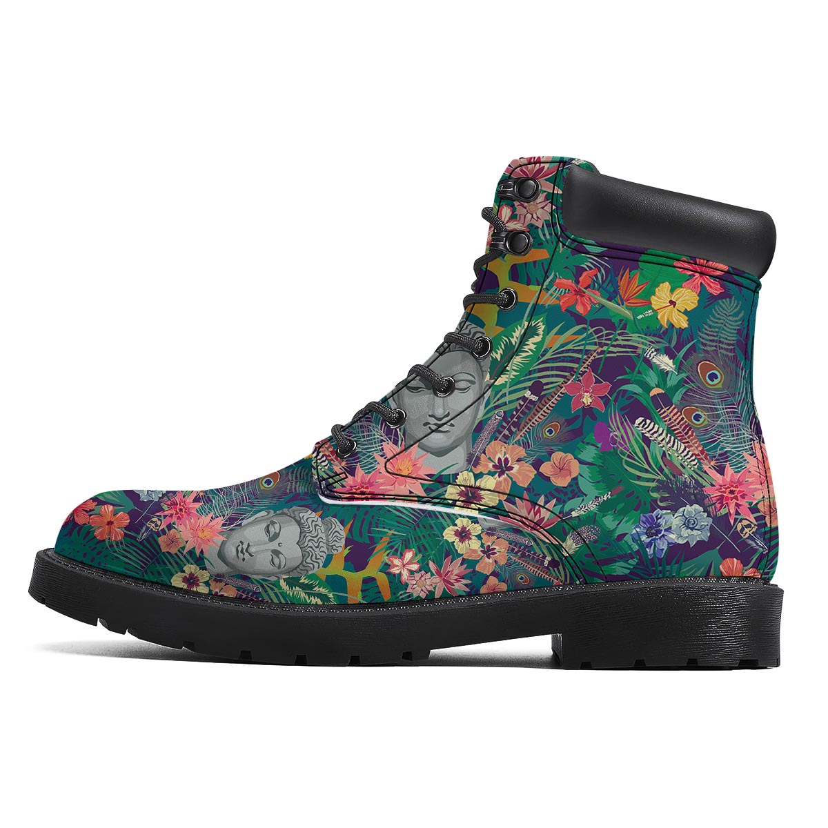 Buddha Tropical Print Pattern Boots-grizzshop