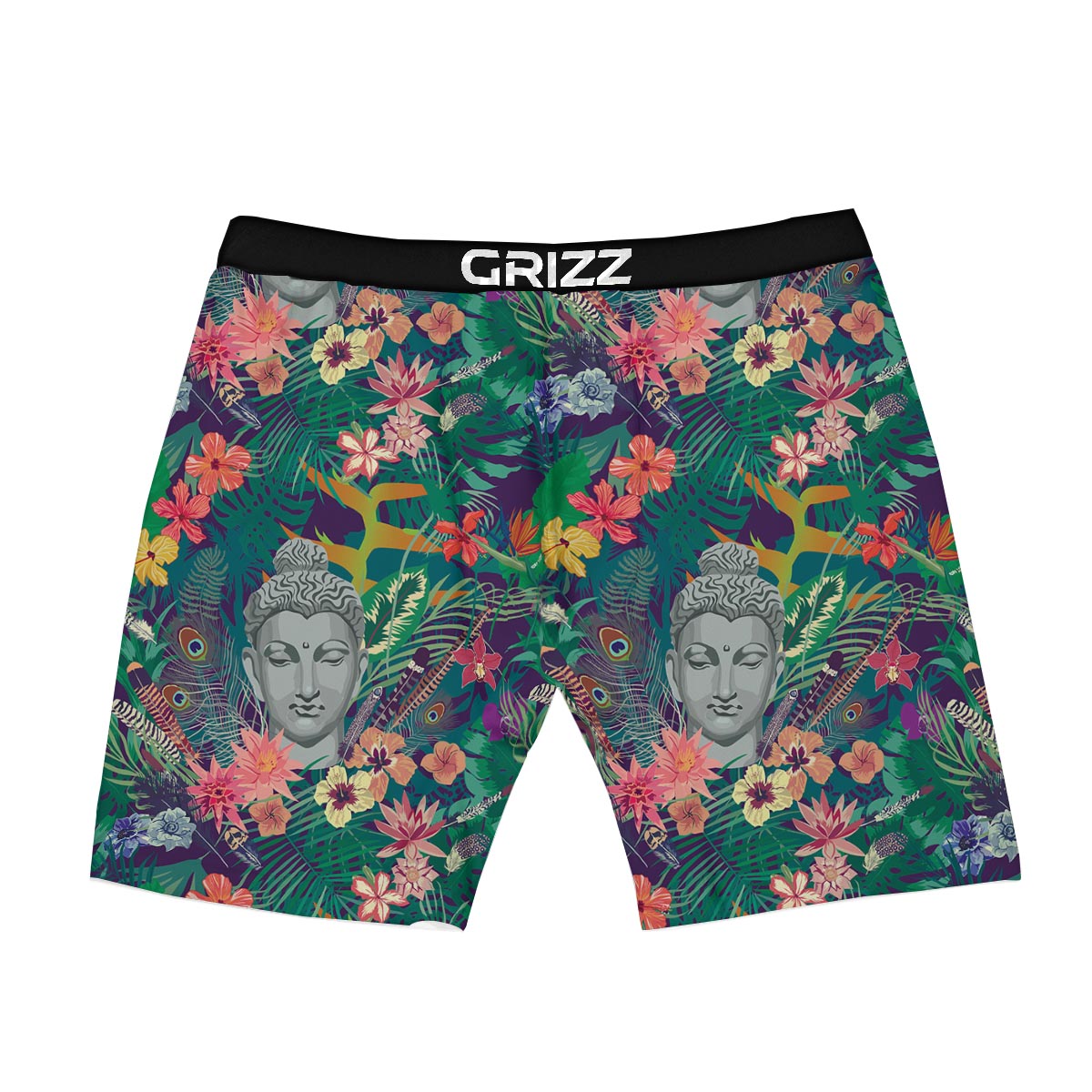Buddha Tropical Print Pattern Boxer Briefs-grizzshop
