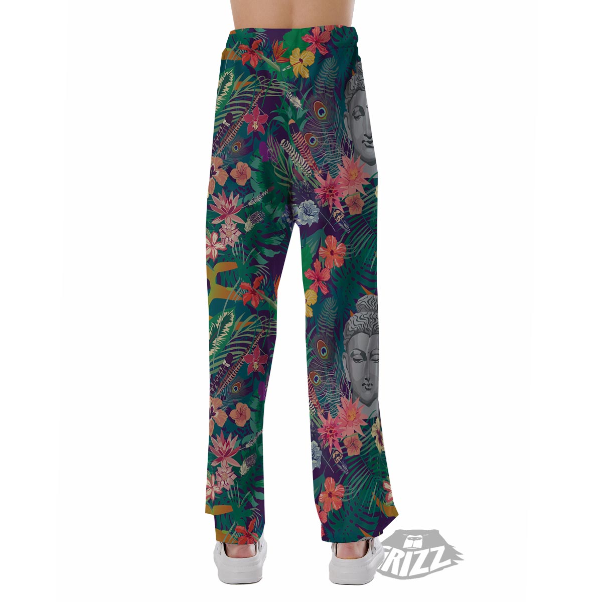 Buddha Tropical Print Pattern Pajama Pants-grizzshop