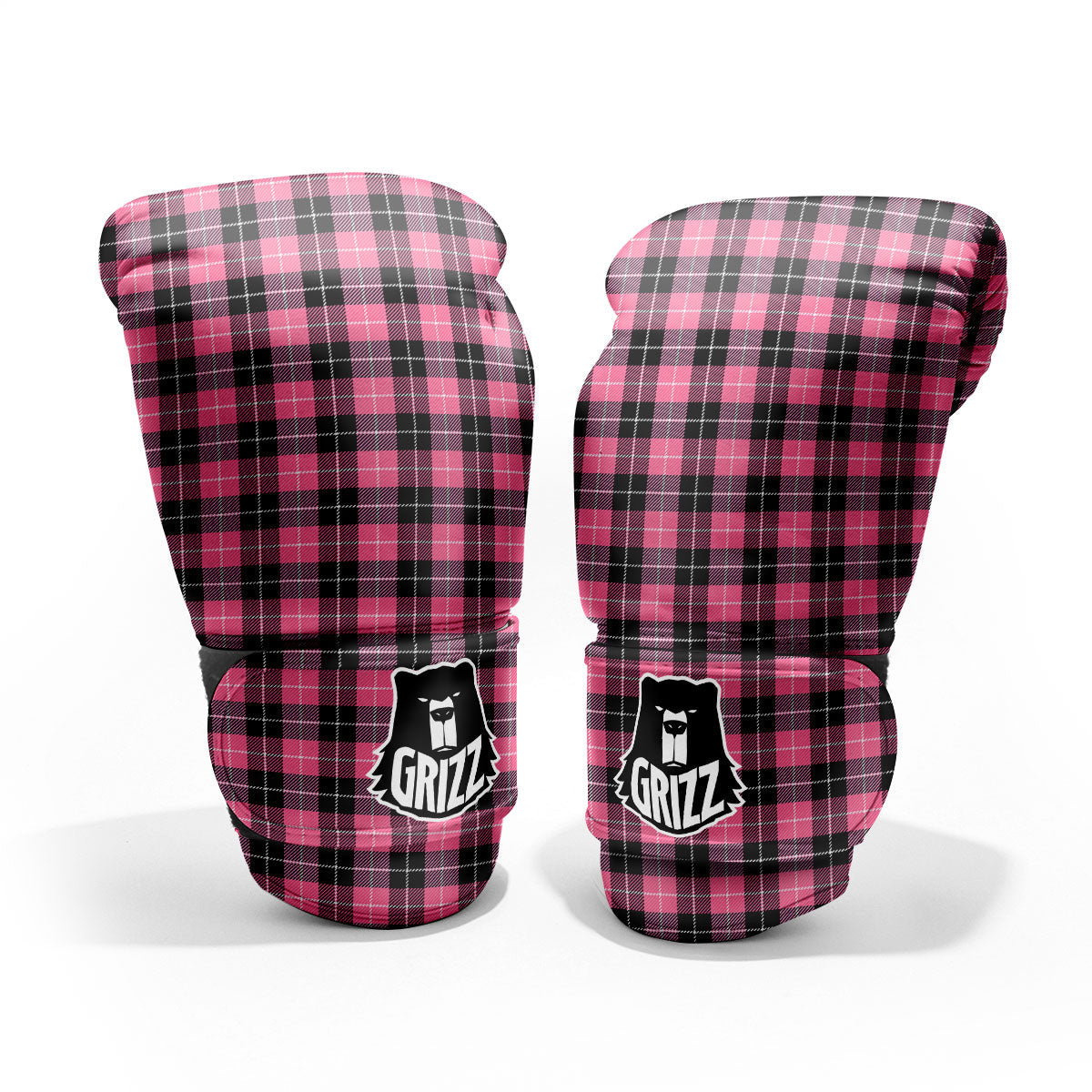 Buffalo Check Black And Pink Print Pro Boxing Glove