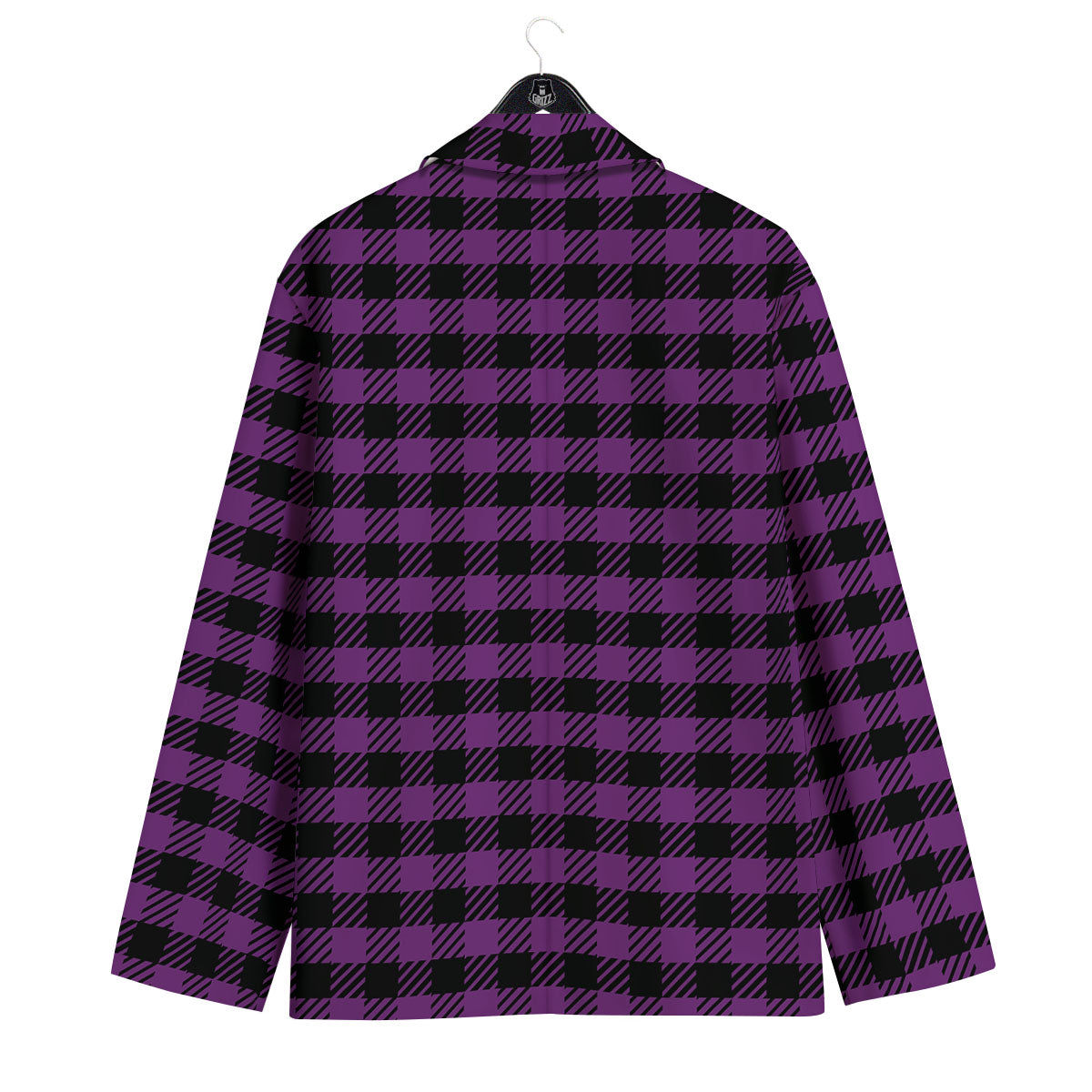 Buffalo Check Black And Purple Print Men's Sport Coat-grizzshop