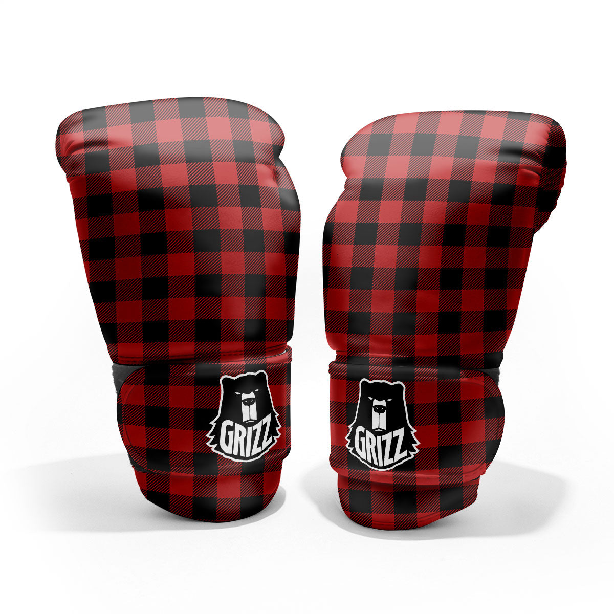 Buffalo Check Black And Red Print Pro Boxing Glove