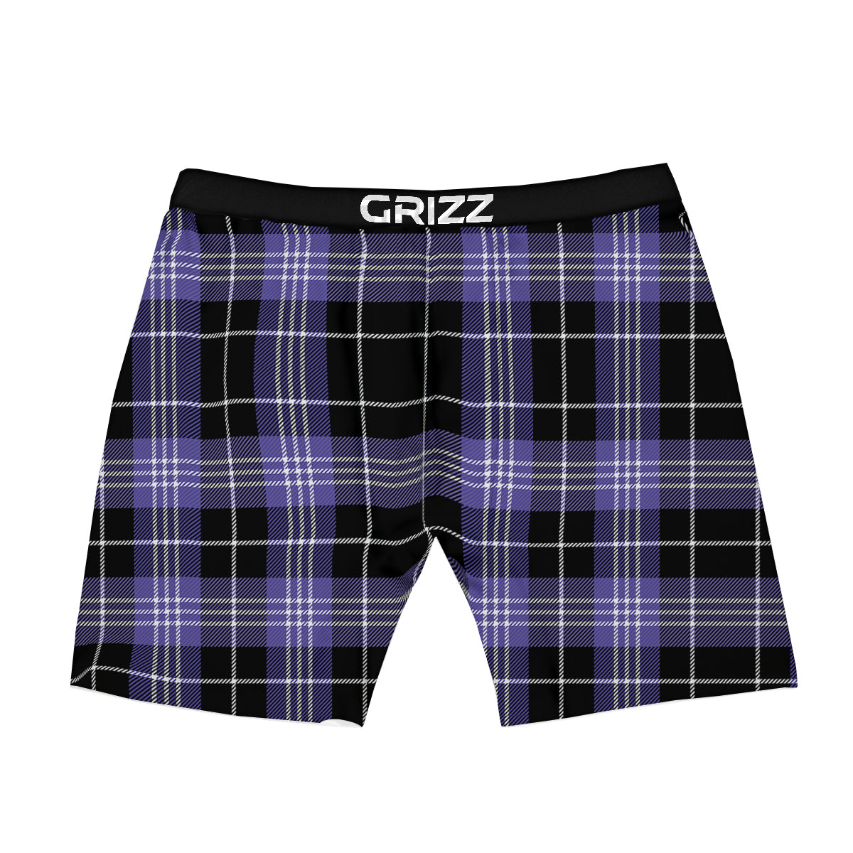 Buffalo Check Black And Violet Print Pattern Boxer Briefs-grizzshop