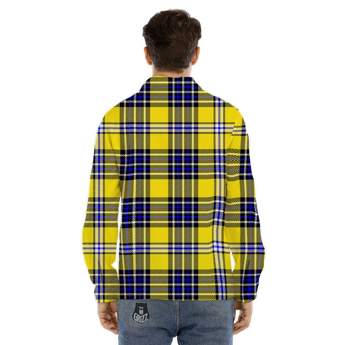 Buffalo Check Green Print Pattern Men's Dress Shirts-grizzshop