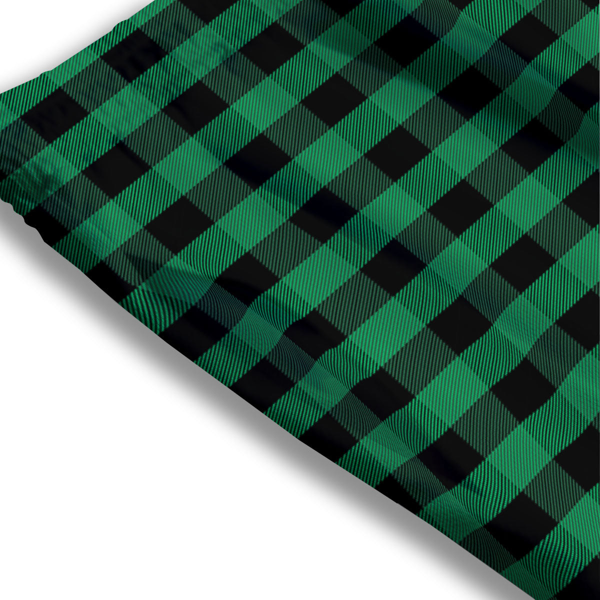 Buffalo Check Green Print Pattern Mesh Shorts