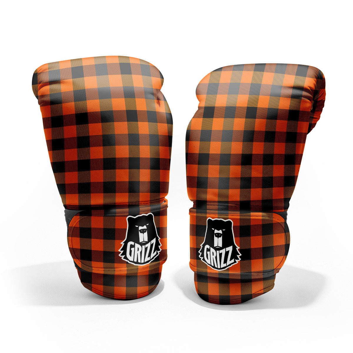 Buffalo Check Halloween Orange Print Pro Boxing Glove