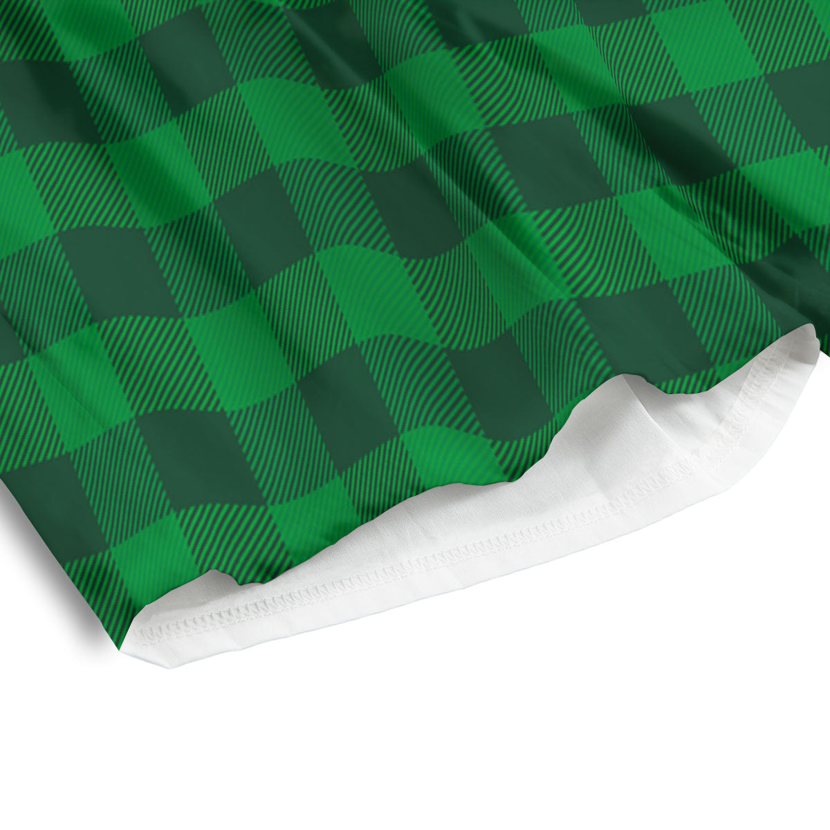 Buffalo Check Irish Green Print Pattern Men's Athletic Shorts