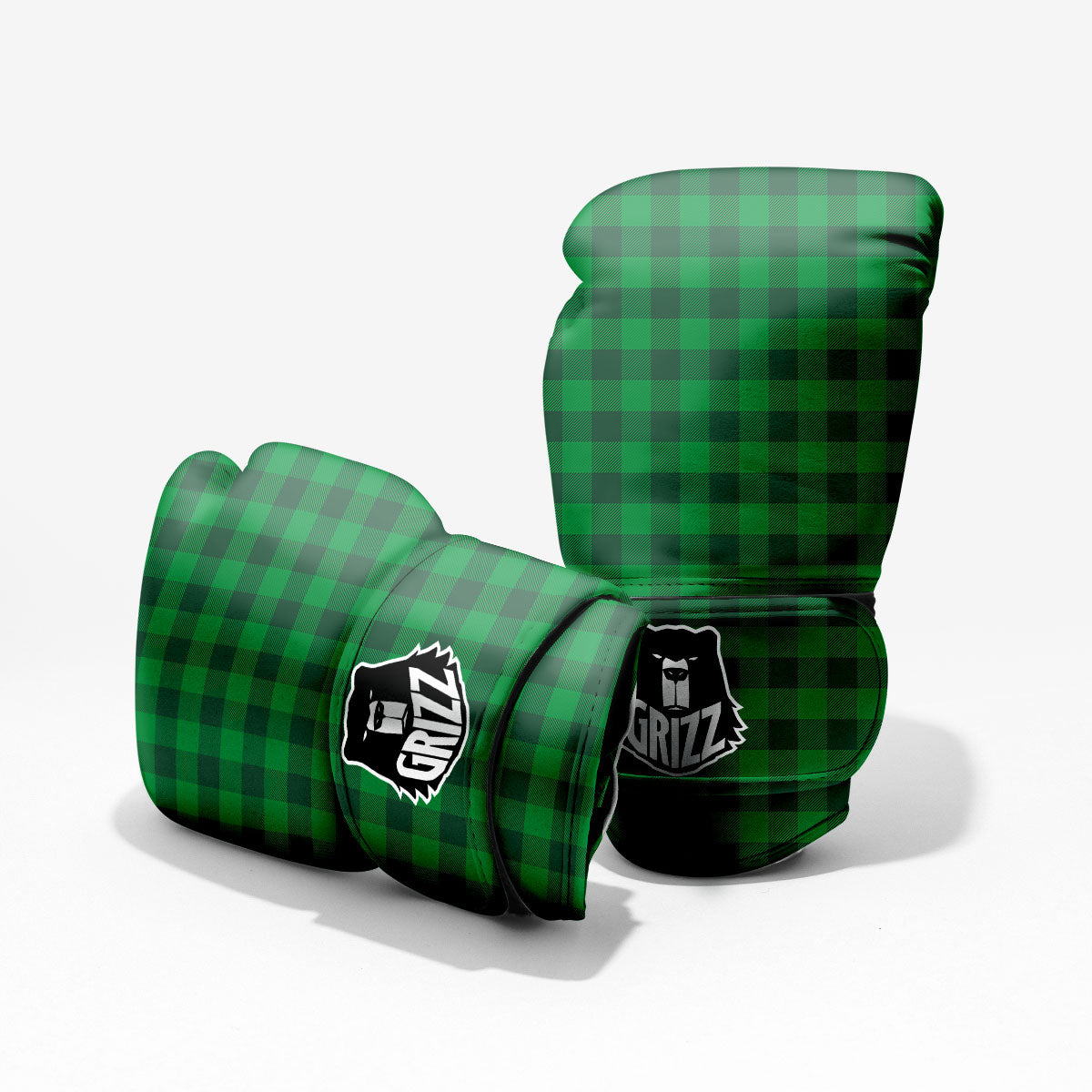 Buffalo Check Irish Green Print Pattern Pro Boxing Glove