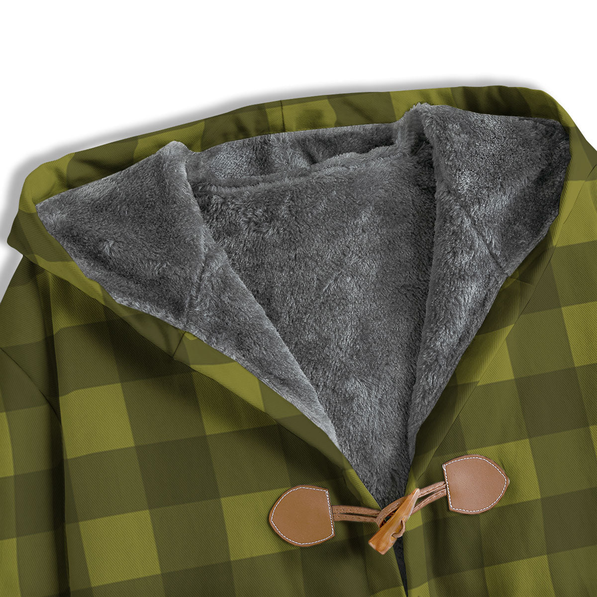 Buffalo Check Olive Green Print Pattern Men's Windbreaker Jacket-grizzshop