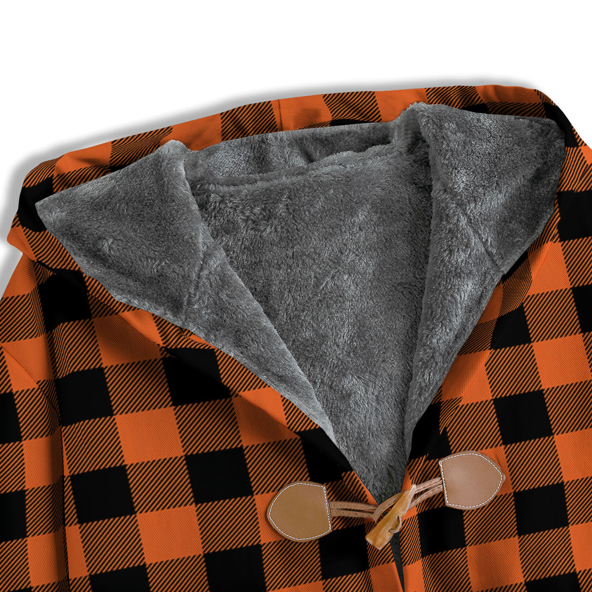 Buffalo Check Orange Print Pattern Men's Windbreaker Jacket-grizzshop