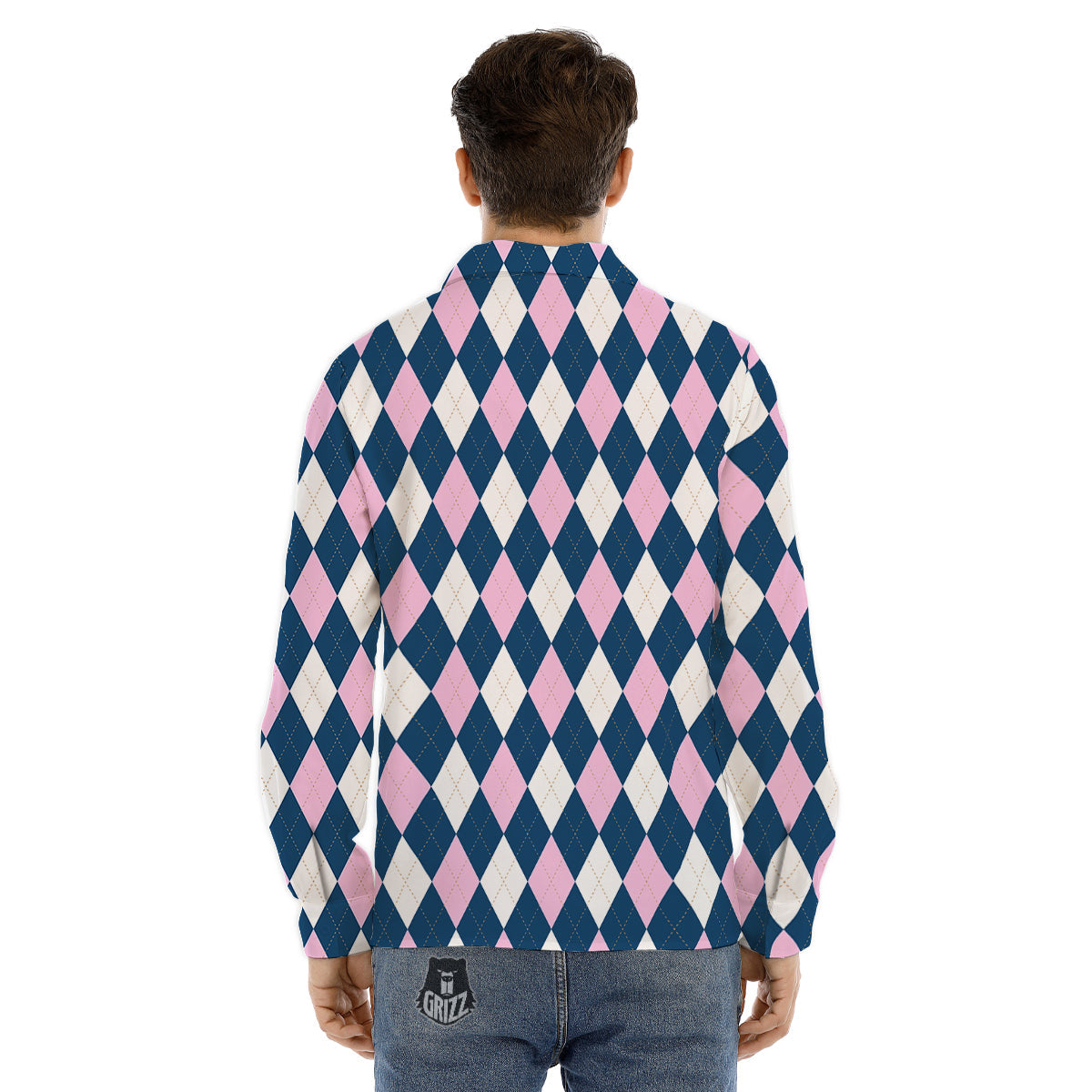 Buffalo Check Pumpkin Orange Print Men's Dress Shirts-grizzshop