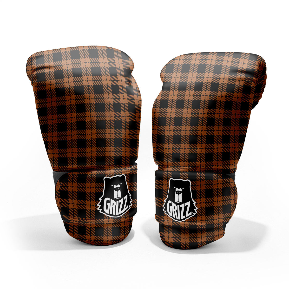 Buffalo Check Pumpkin Orange Print Pro Boxing Glove