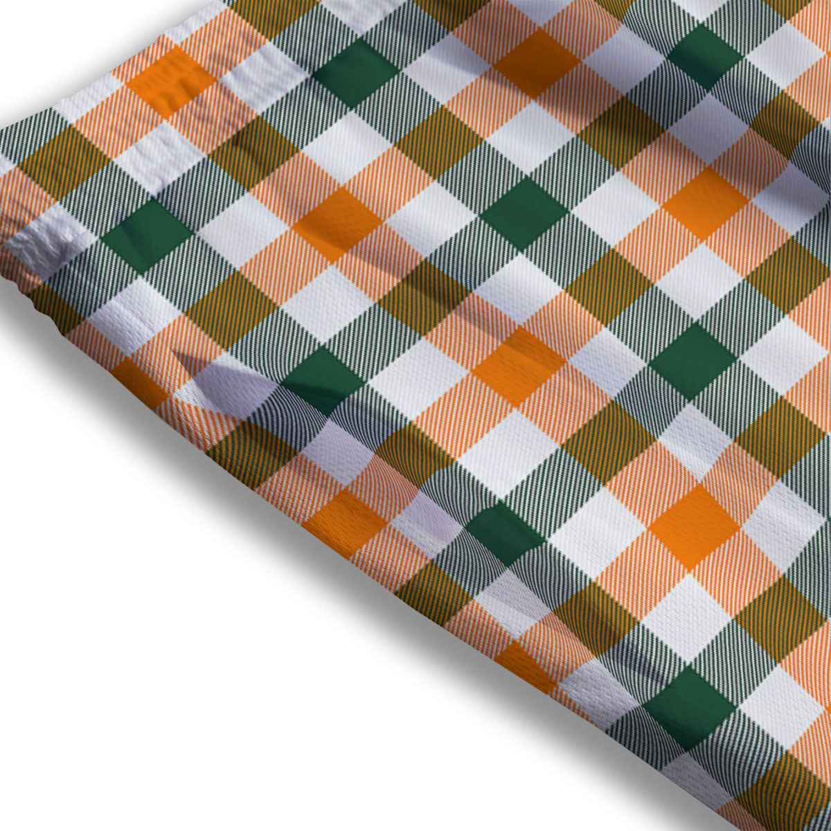 Buffalo Check St. Patrick's Day Print Pattern Mesh Shorts