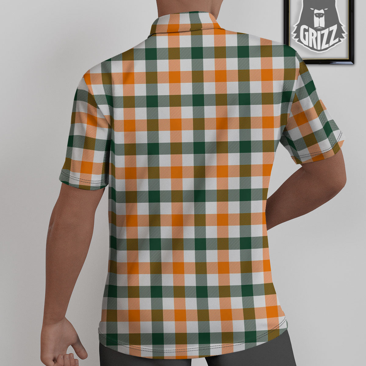 Buffalo Check St. Patrick's Day Print Pattern Untucked Shirts-grizzshop