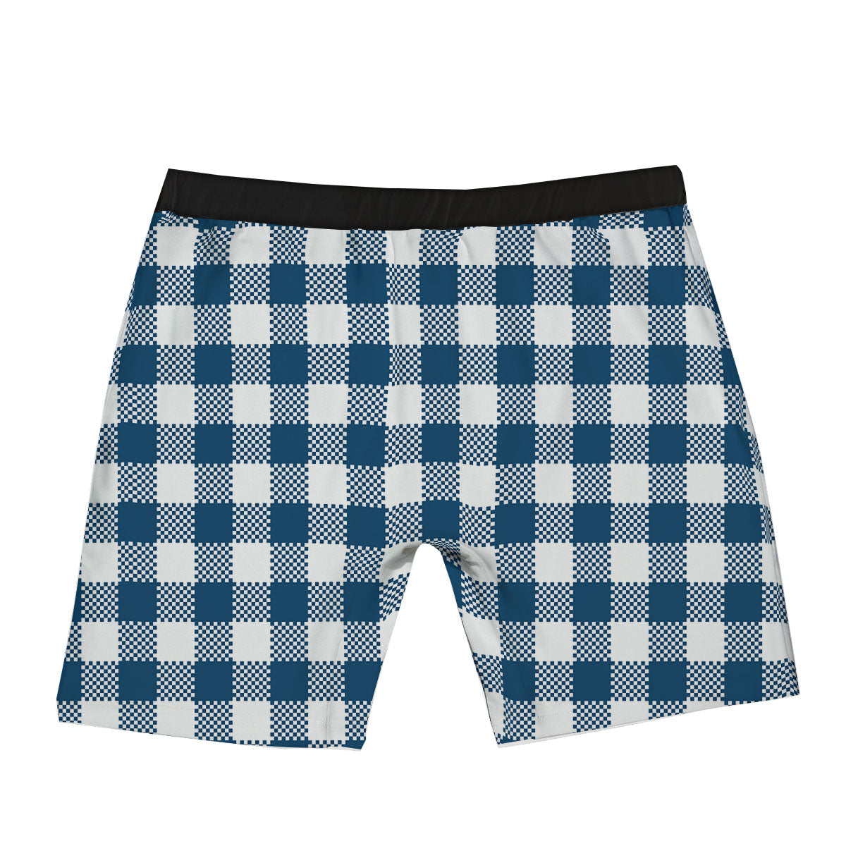 Buffalo Check White And Blue Print Boxer Briefs-grizzshop