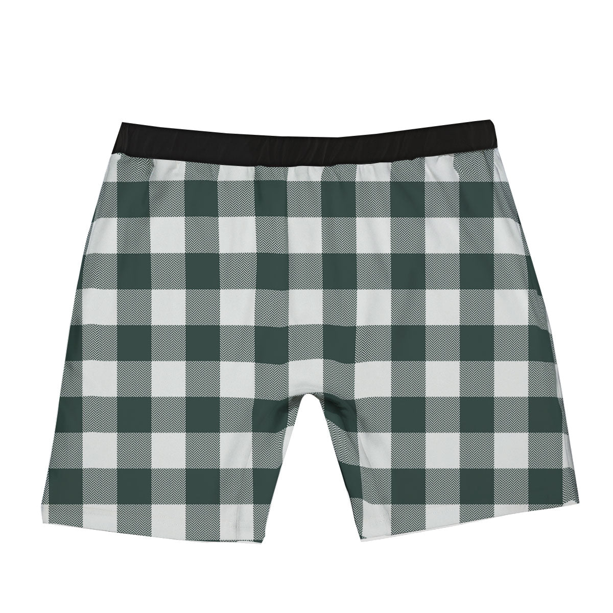 Buffalo Check White And Green Print Boxer Briefs-grizzshop