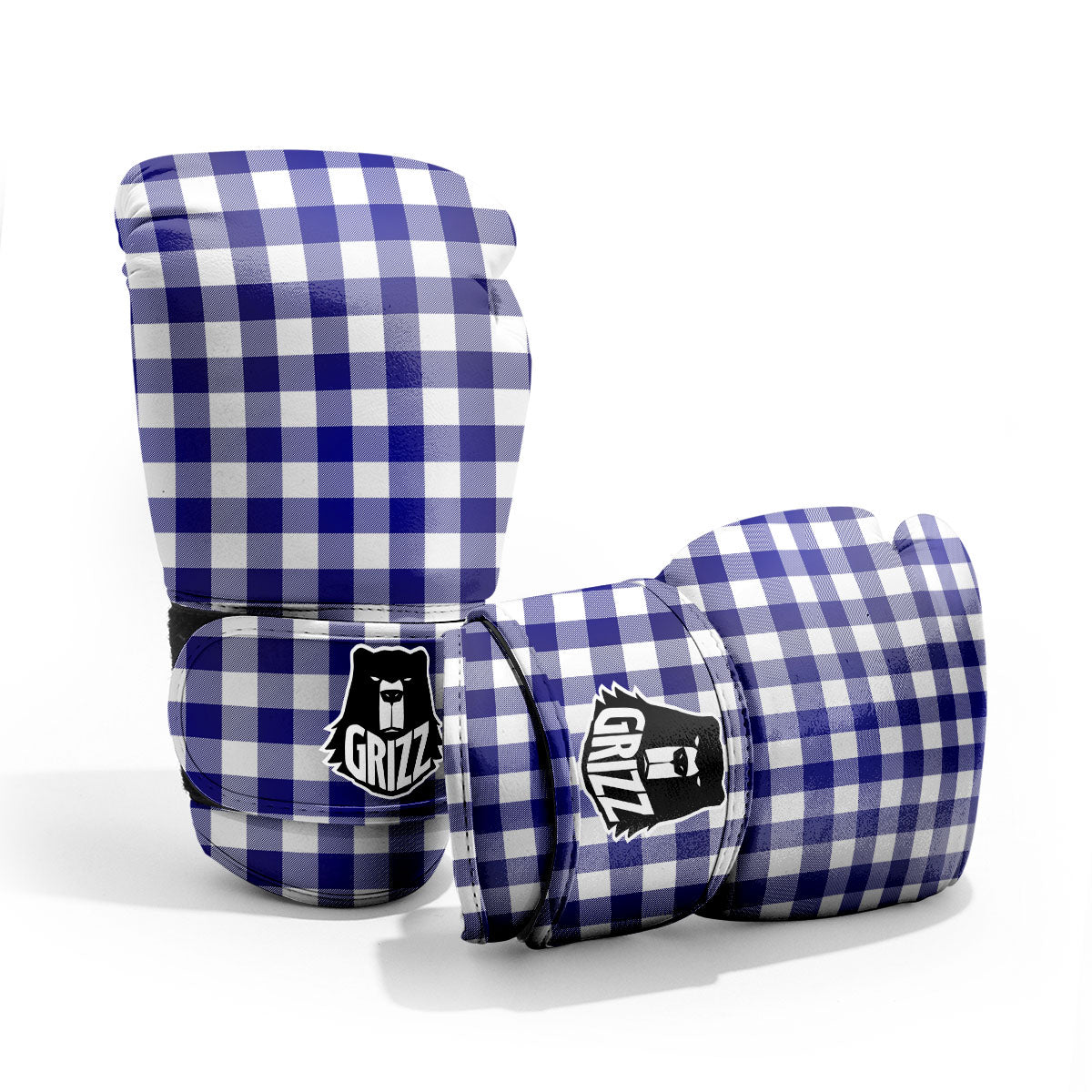 Buffalo Check White And Navy Print Pro Boxing Glove