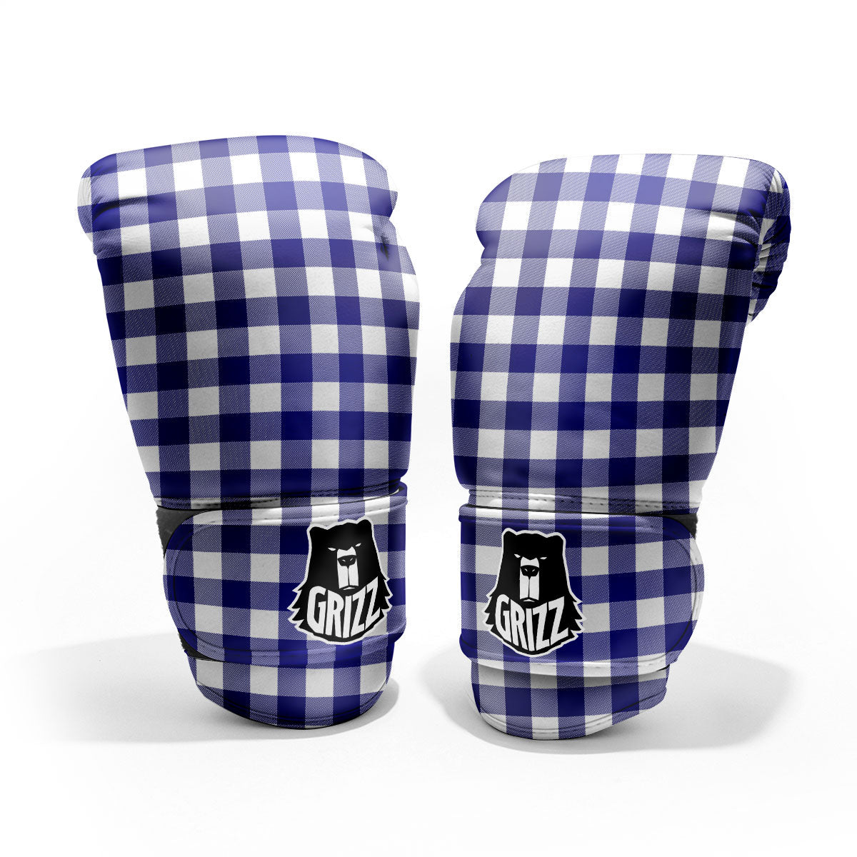 Buffalo Check White And Navy Print Pro Boxing Glove