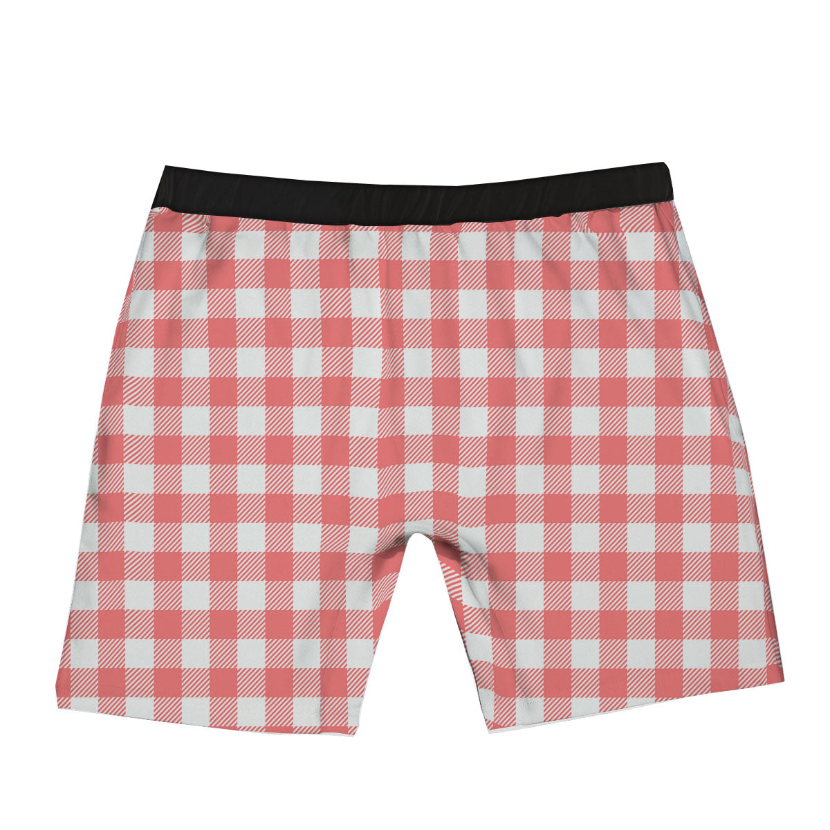 Buffalo Check White And Pink Print Boxer Briefs-grizzshop