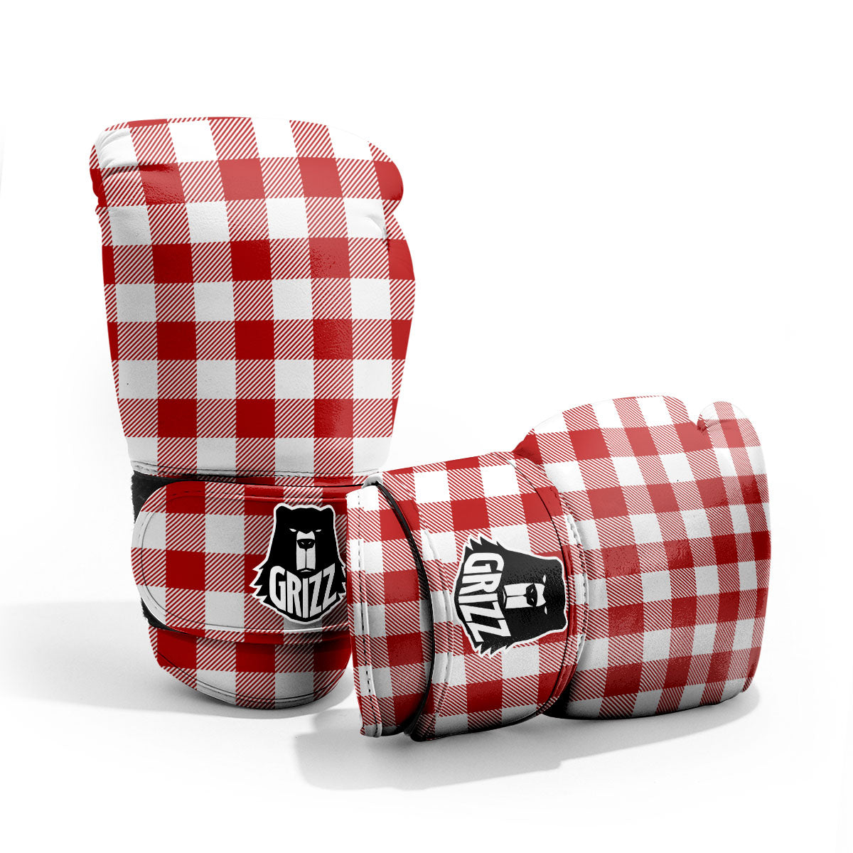 Buffalo Check White And Red Print Pro Boxing Glove