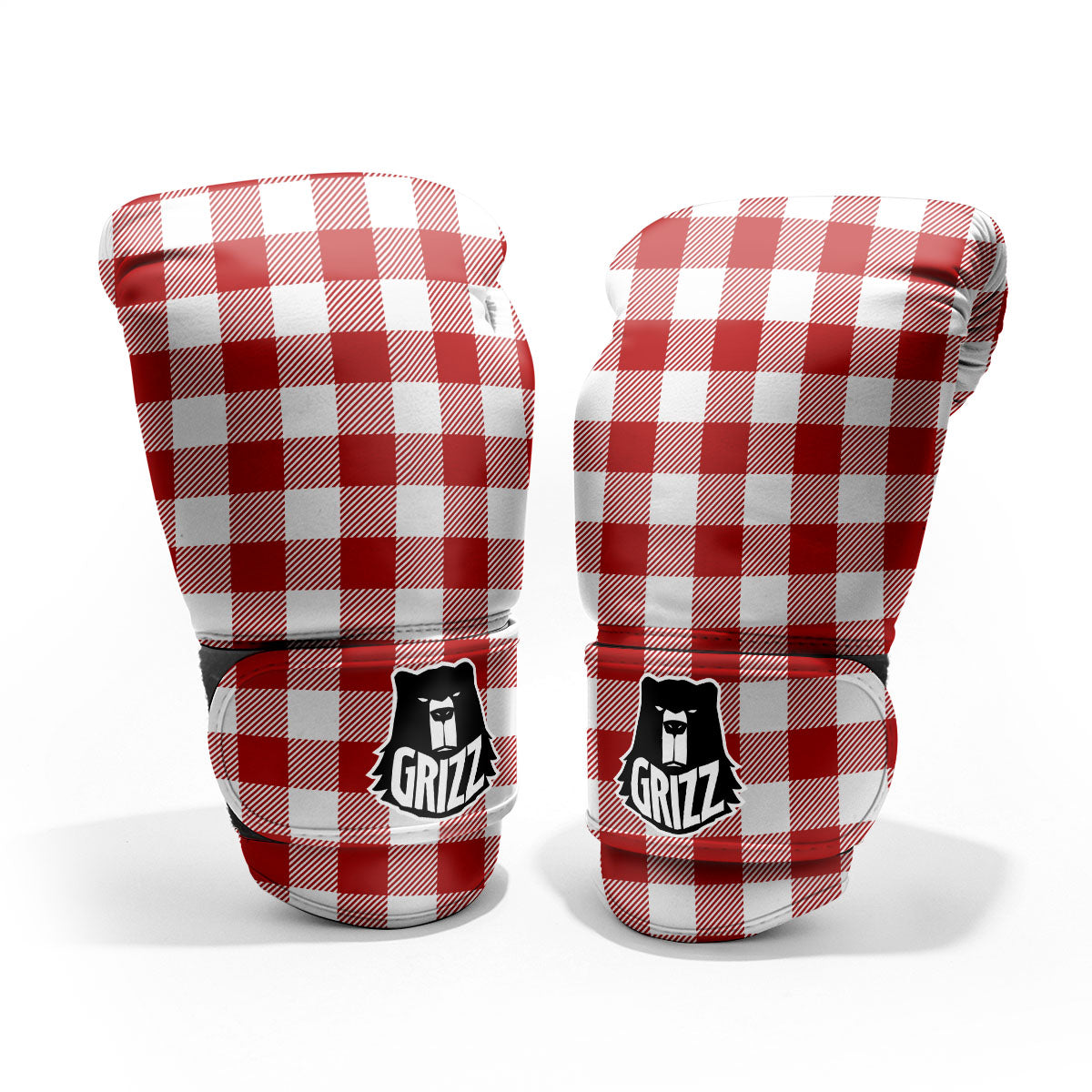 Buffalo Check White And Red Print Pro Boxing Glove
