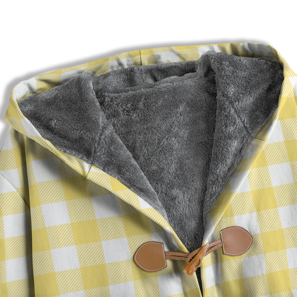 Buffalo Check Yellow And White Print Men's Windbreaker Jacket-grizzshop