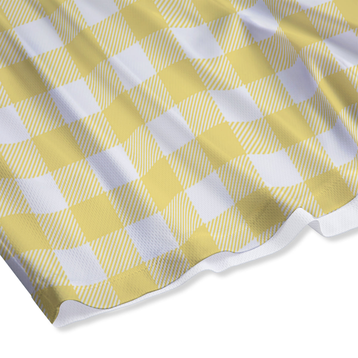 Buffalo Check Yellow And White Print Mesh Shorts