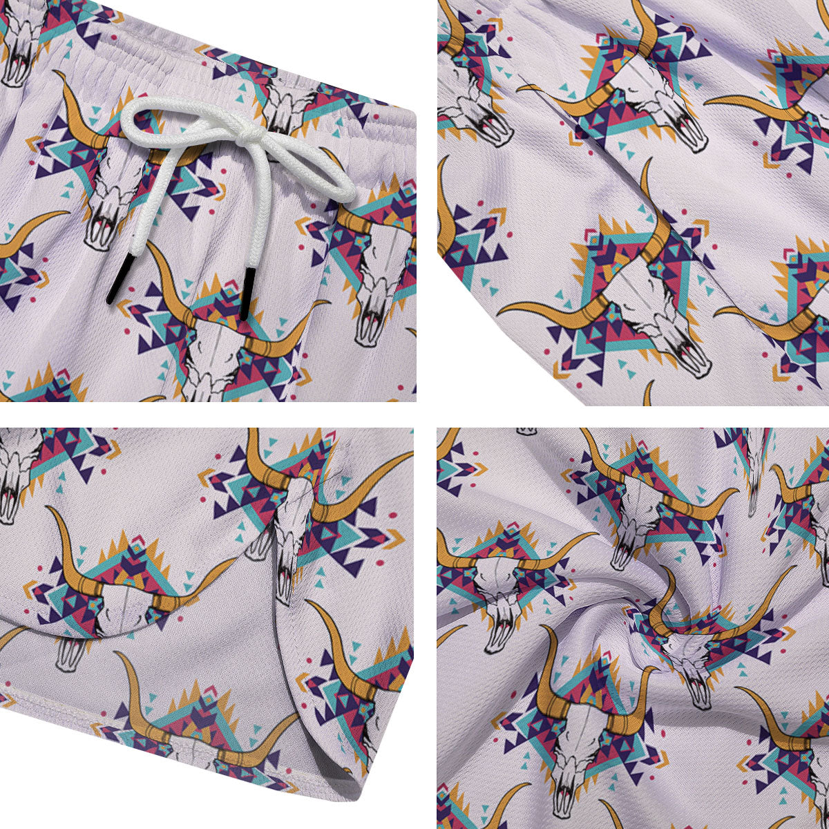 Buffalo Native Print Pattern Men's Running Shorts-grizzshop
