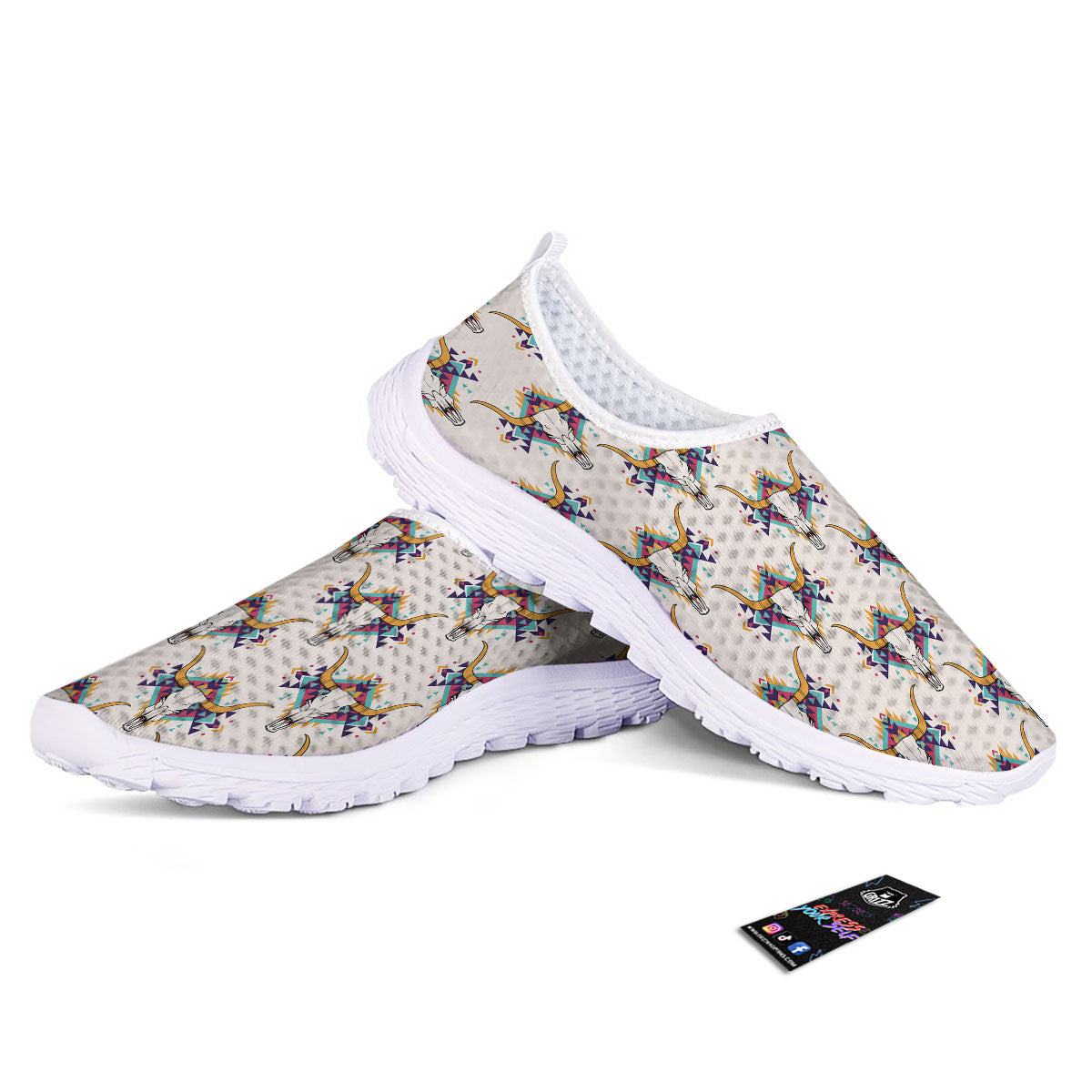 Buffalo Native Print Pattern Nurse Shoes-grizzshop