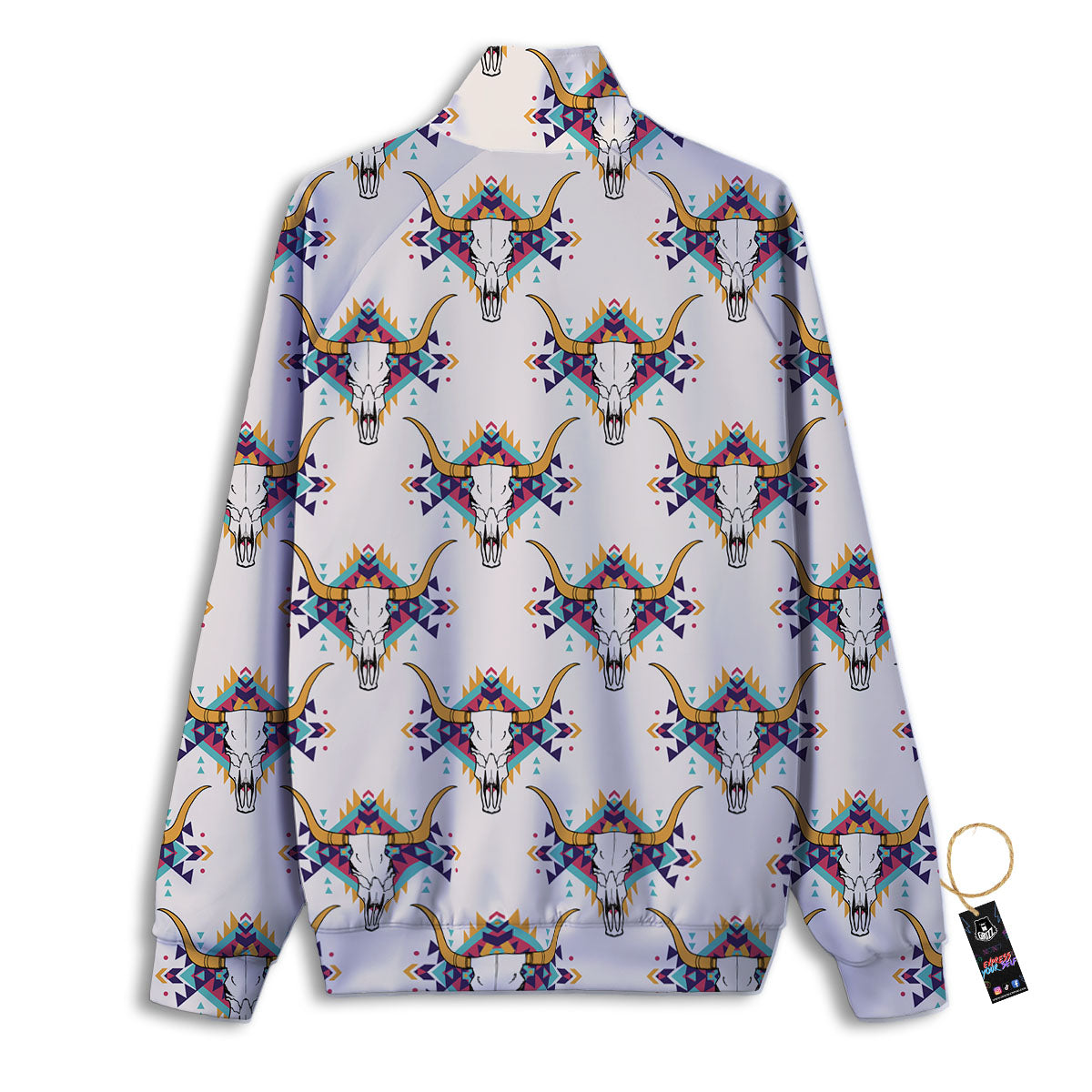 Buffalo Native Print Pattern Track Jacket-grizzshop