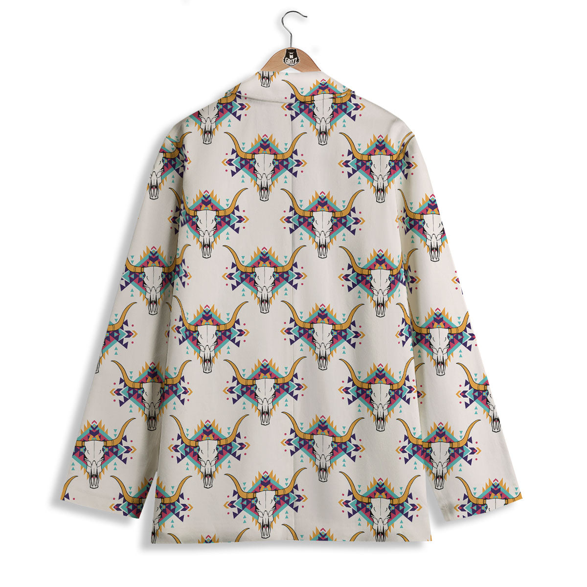 Buffalo Native Print Pattern Women's Blazer-grizzshop